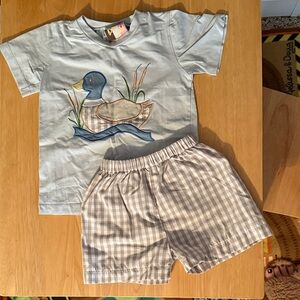 Duck Appliqué Short Set